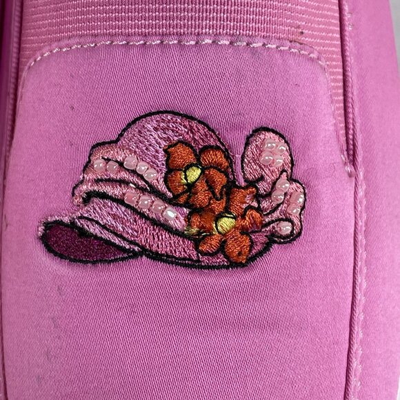 Keds Grasshoppers Shoes Womens 10W Pink Red Hat Society Slip On Wedge Heel - Picture 5 of 10